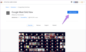 Google Meet Grid View Extension