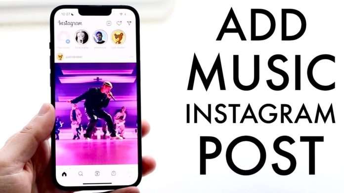 Add music to instagrm posts