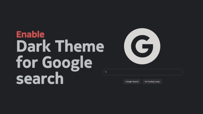 enable or disable google search dark theme