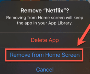 Remove from Home Screen